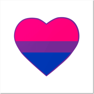 Pride Flag Heart Bisexual Posters and Art